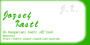 jozsef kastl business card